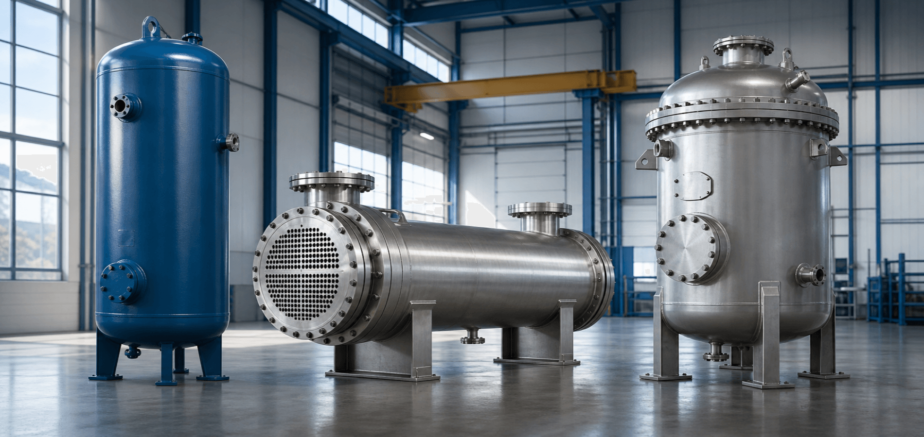 Industrial pressure equipment header 1900x900