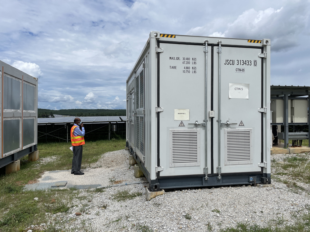 DC inverter installation at the Solarpack Suria Sungai Petani (3SP) solar plant in Sungai Petani, Kedah